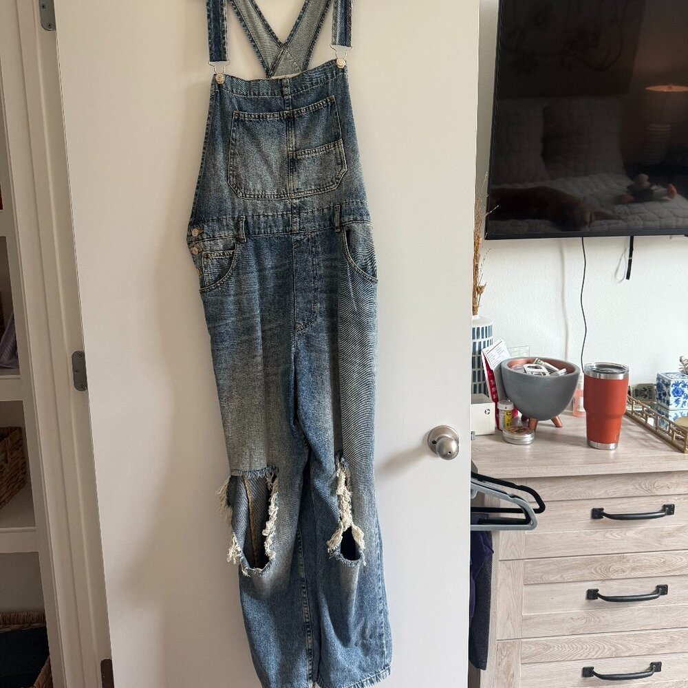 We The Free Denim Overalls, Size Large